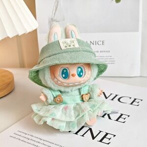 Clothes for Labubu - Dress, Hat 3 Piece Outfit with Shoes DOLL NOT INCLUDED